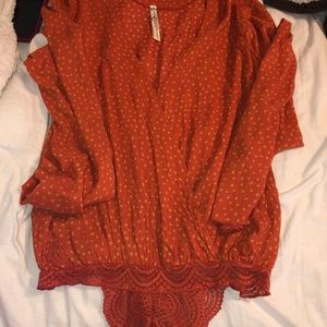 "Free People" Polka Body Suit! Super Cute!